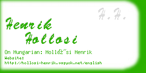 henrik hollosi business card